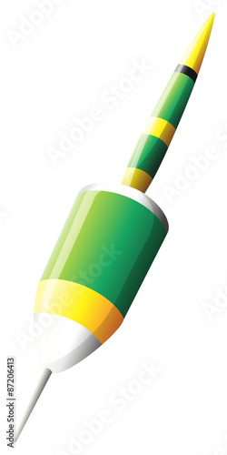 Fishing floater on white