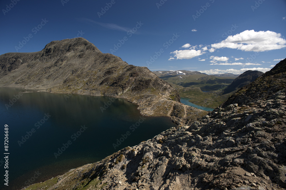 Fototapeta premium Besseggen Ridge in Jotunheimen National Park, Norway