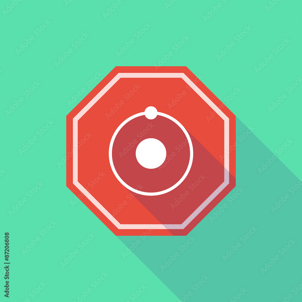 Long shadow stop signal with an atom Long shadow stop signal with an atom