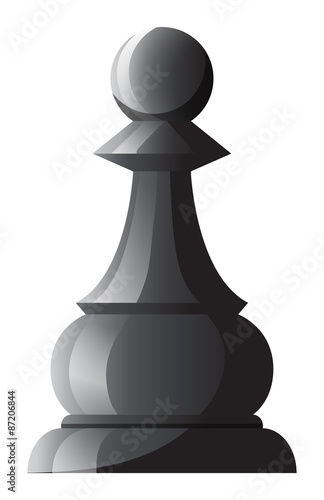Black chess single pawn