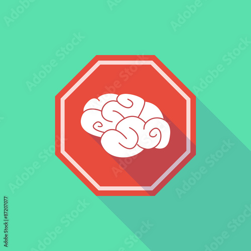 Long shadow stop signal with a brain