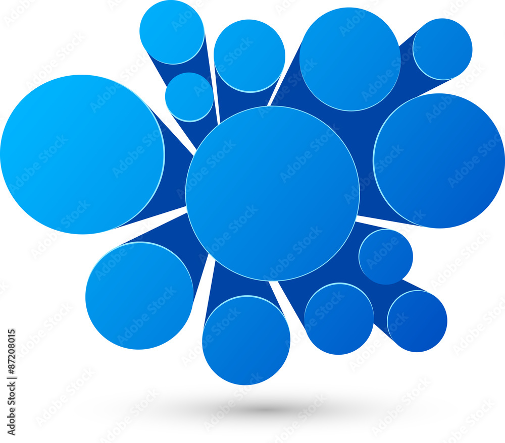 Bubble blue infographics design. Bubble blue infographics design.