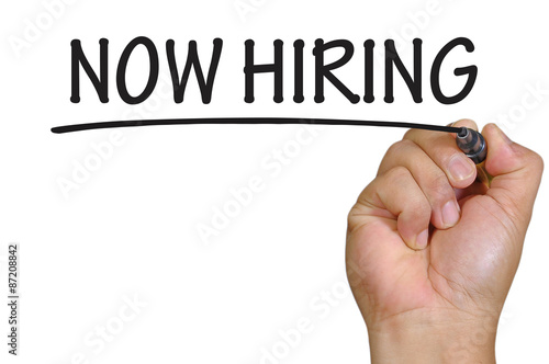hand writing now hiring