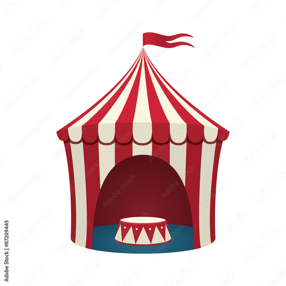 Circus tent, isolated on white background. Circus tent, isolated on white background.