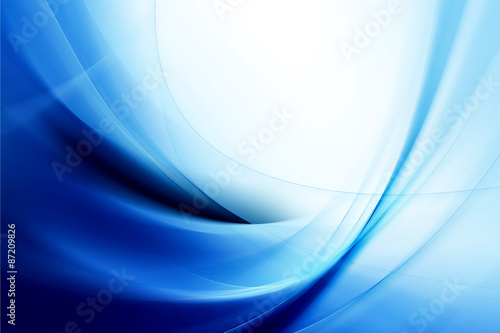 Blue Abstract Waves Art Composition Background