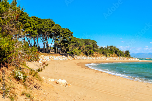 Platja de Sant Marti beach in La Escala, Spain photo