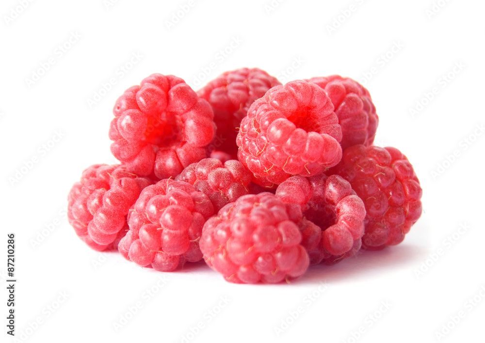 heap of raspberry isolated on white background heap of raspberry isolated on white background
