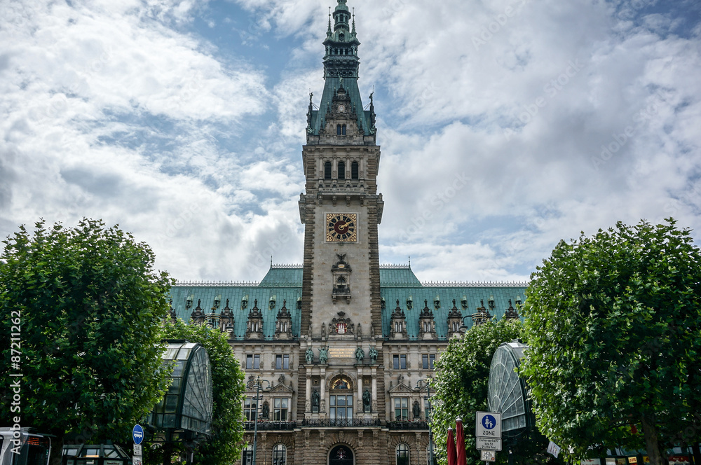 Rathaus palace, Hamburg, Germany