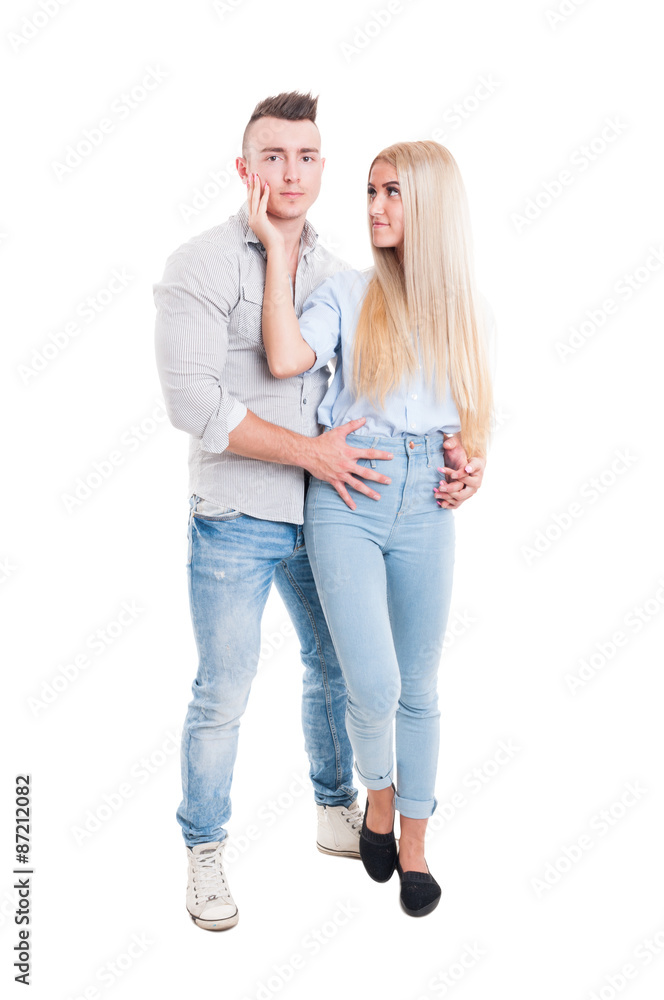Full body of beautiful young couple Full body of beautiful young couple