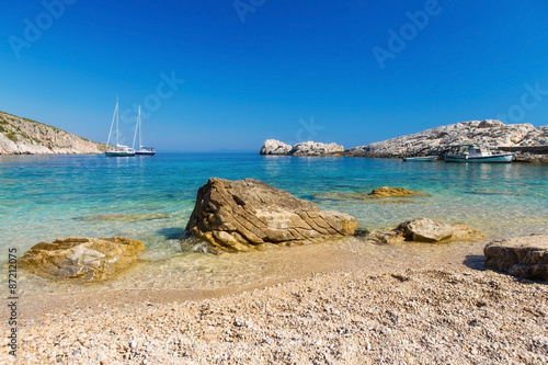 Beach in the Adriatic Sea on the Hvar photo