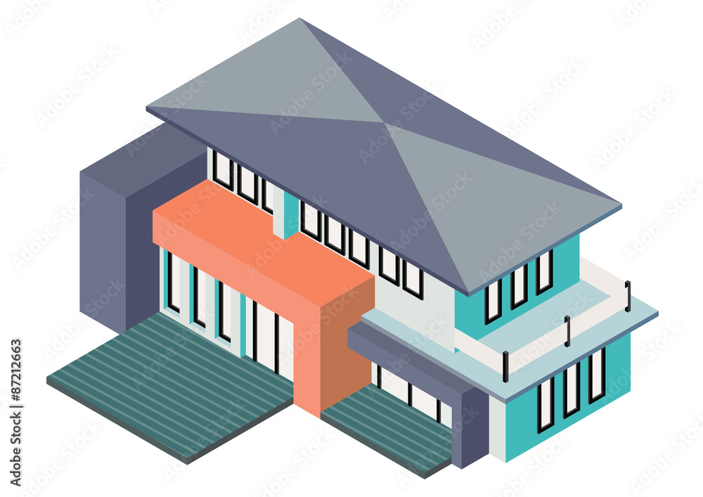 illustration of info graphic house concept in isometric graphic illustration of info graphic house concept in isometric graphic