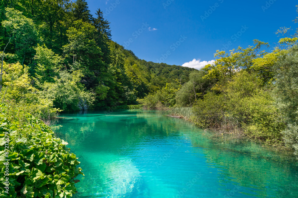 Plitvice lakes -national park in Croatia.