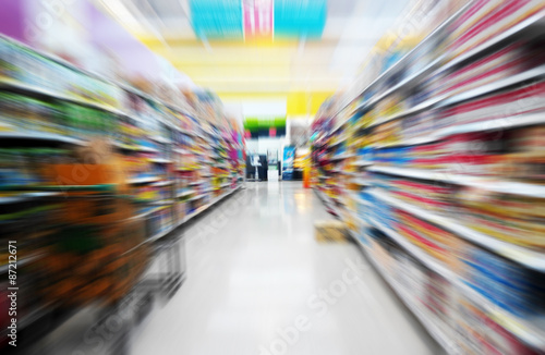 Empty Blur Supermarket