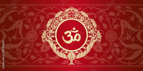 aum syllable, paisley design ,Hinduism, India