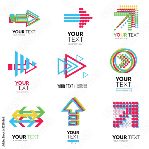 Vector set of modern logos