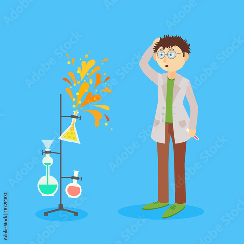 Scientists doing experiment