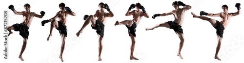 Fotografie, Obraz Kickboxing, thai, boxing.
