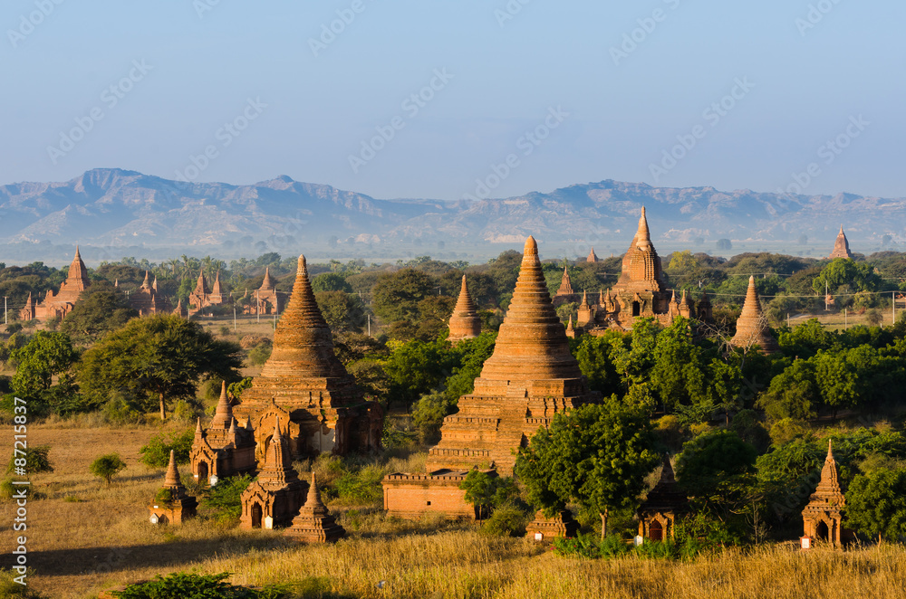 The plain of Bagan(Pagan), Mandalay, Myanmar The plain of Bagan(Pagan), Mandalay, Myanmar