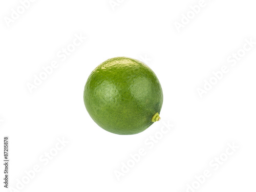 Lime on white background