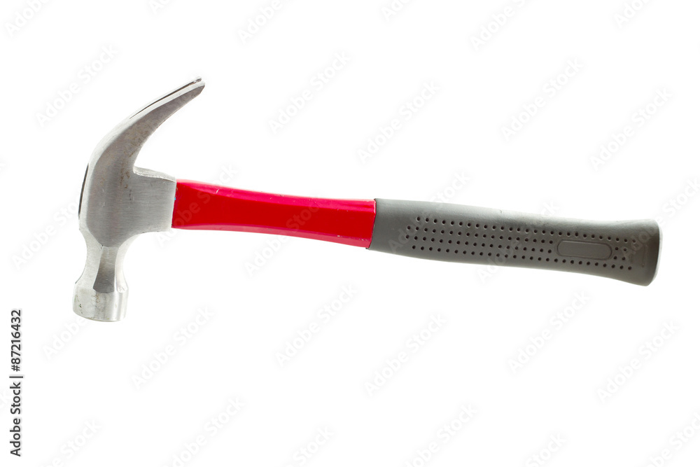 red hammer on white background red hammer on white background