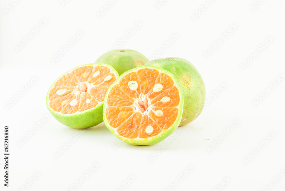 An orange isolated An orange isolated