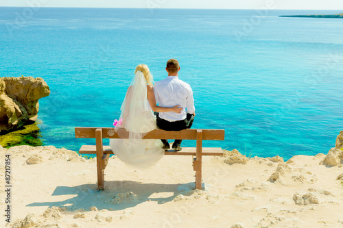 Maxim and Julia wedding photo shoot at sea