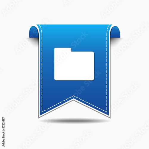 Folder Blue Vector Icon Design