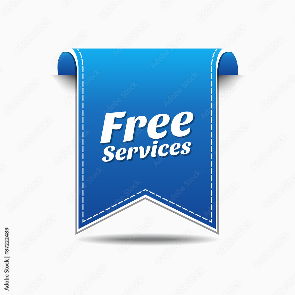 Free Services Blue Vector Icon Design Free Services Blue Vector Icon Design
