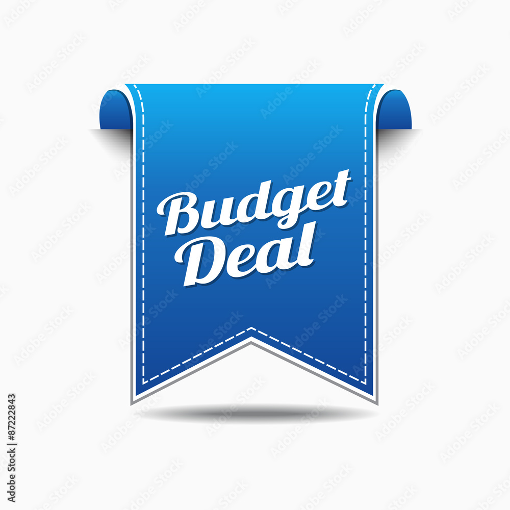 Budget Deal Blue Vector Icon Design