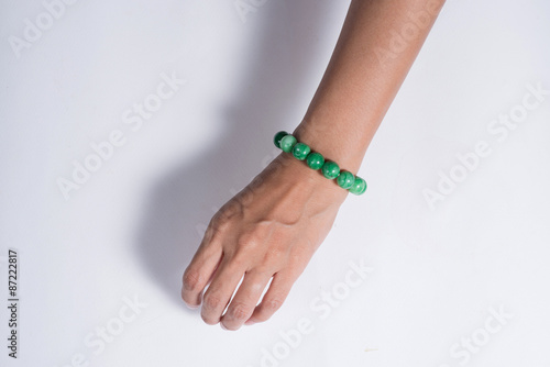Women with handmade bracelets.