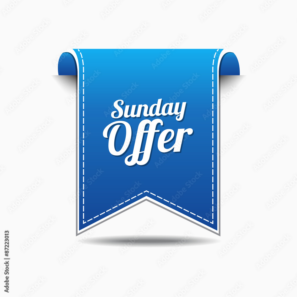 Sunday Offer Blue Vector Icon Design
