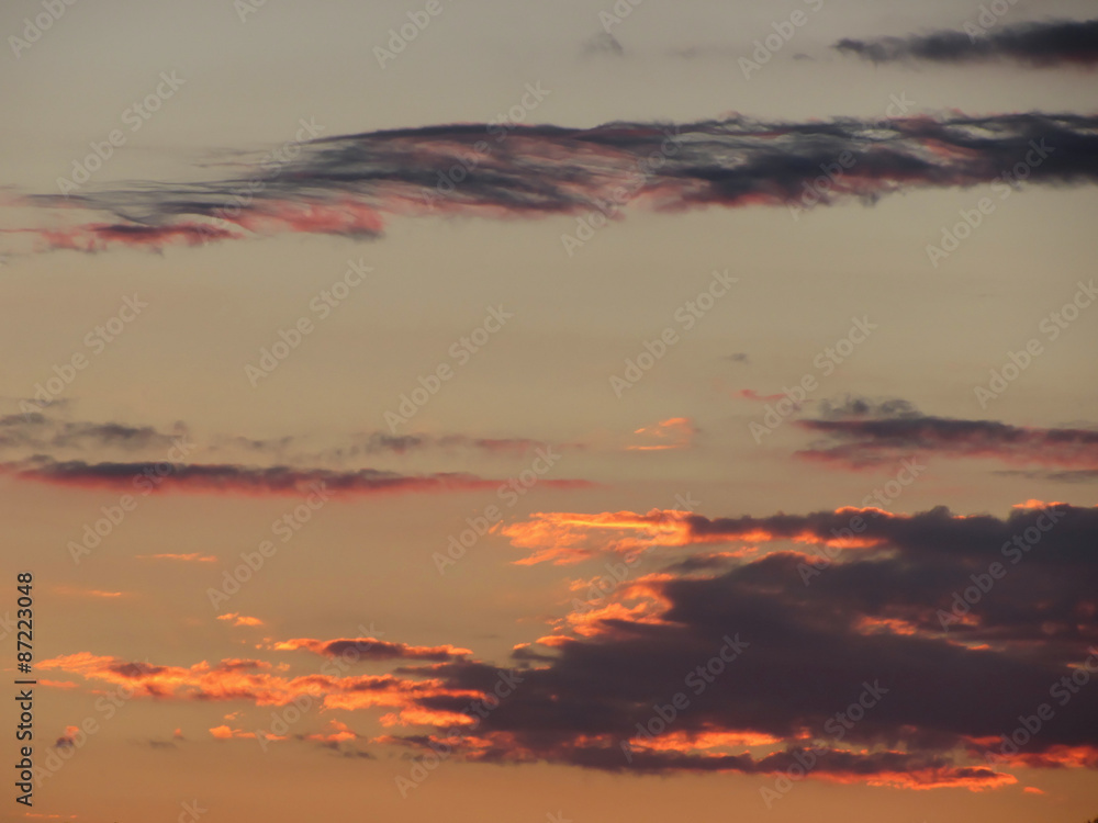 Fototapeta premium Warm Tuscany countryside sunset