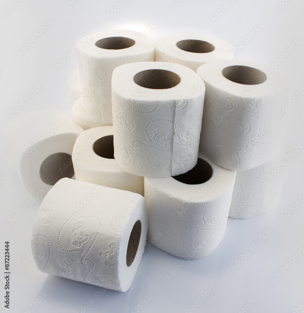 Toilet paper rolls isolated on white Toilet paper rolls isolated on white
