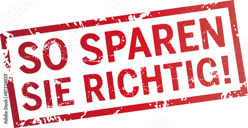 roter stempel so sparen sie richtig
