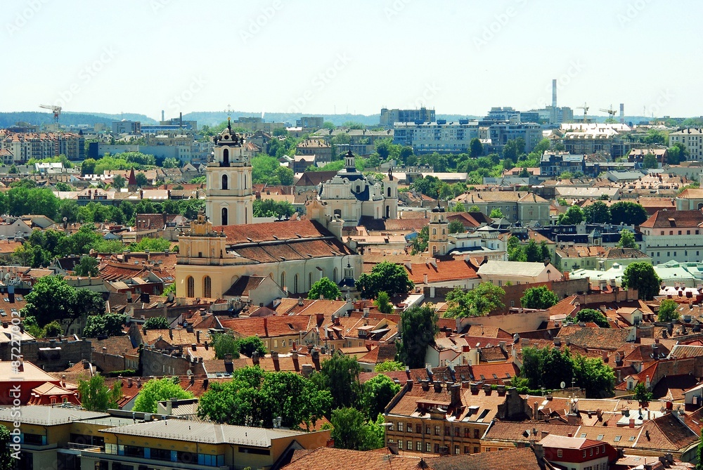 Vilnius old city - UNESCO heritage object view