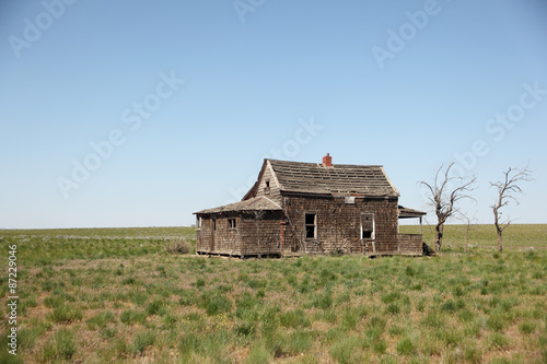 Abandoned old house in the countryside.