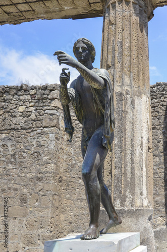  Temple of Apollo in Pompeii  statue, Italy photo