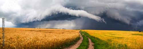 Country road, storm photo