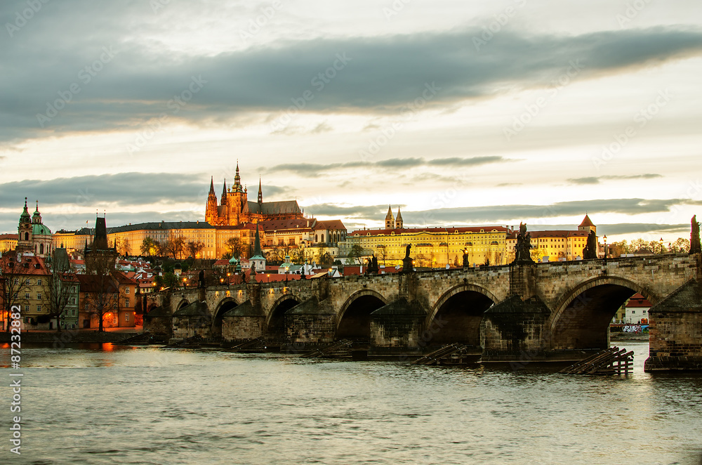 Castle of Prague (Czech Republic), Charles (Karluv) Bridge and Vltava River
