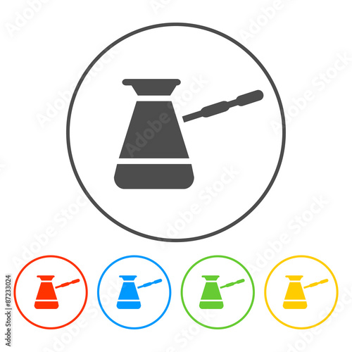 The turk icon. Coffee symbol. Flat Vector illustration