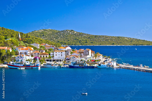 Rogoznica harbor and waterfront view