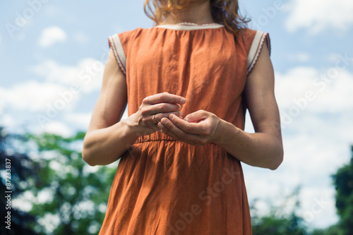 Young woman standing in nature