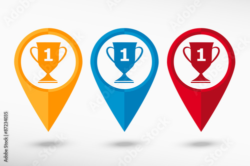 Champions Cup vector map pointer