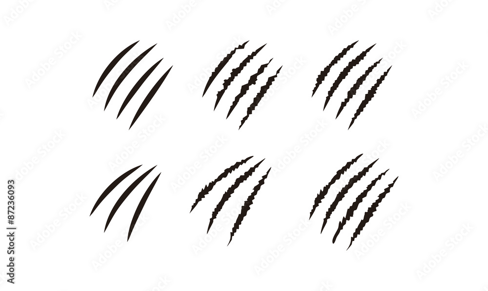 Variety of Simple Claw Illustration Variety of Simple Claw Illustration