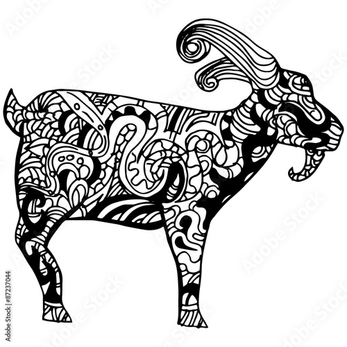 Goat Zentangle Style