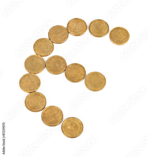 Euro coins symbol