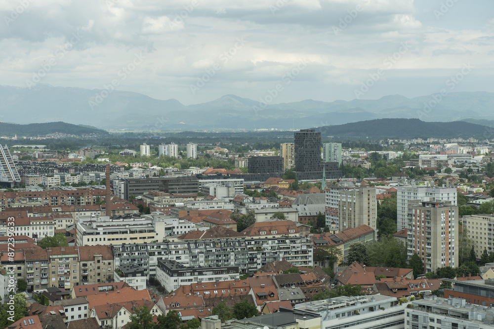 Panorama di Lubiana, Slovenia,