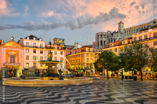 Rossio square in Lisbon, Portugal