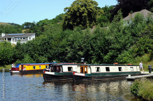 Llangollen Canal Marina With Barges. photo