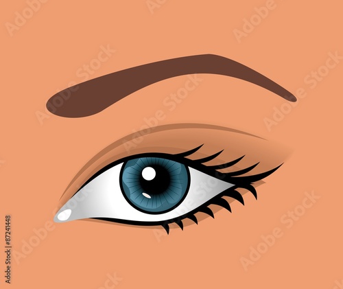 close up eye isolated